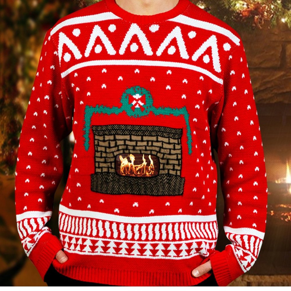 NWT Crackling Fireplace Sweater - XXL